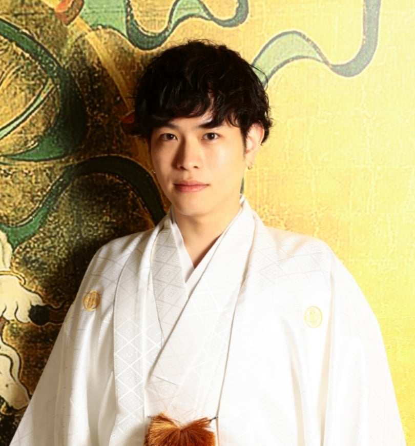 当日男士袴式和服租赁的和服着用照片